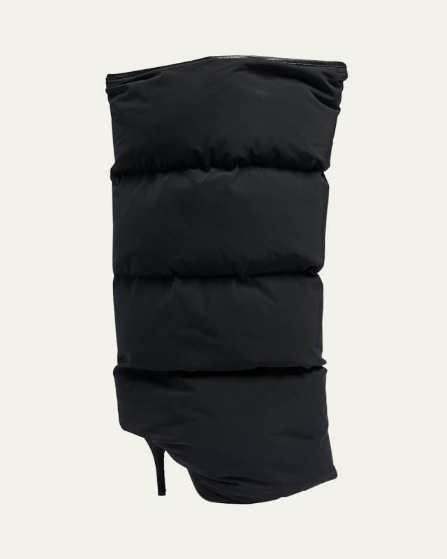 Wader Puffer Wide-Shaft Stiletto Boots